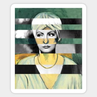 Lady with a Turban by Henri Matisse and Greta Garbo Sticker